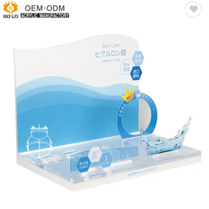 Customized Makeup Shelf Display Shelf Cosmetic Display Stand for Table Top