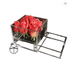 Wholesale Custom Clear Transparent Clear Round Flower Box With Lid Acrylic