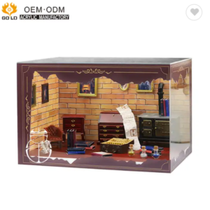 Acrylic Fashion Style Pretty Custom Clear Transparent Assembled Display Case For Retail Goods