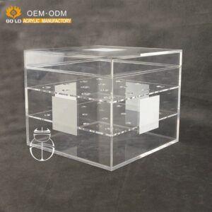 Luxury Handmade Acrylic Roses Box Packaging Flower With Drawer