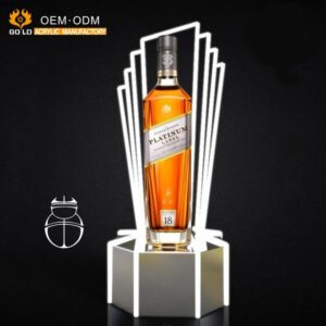Supply Acrylic wine rack for merchants Luminous beverage rack Bar champagne Baijiu red wine and foreign wine display rack