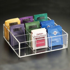 Fashion Clear Acrylic Tea Box Organizer Hand Made Design Wholesale