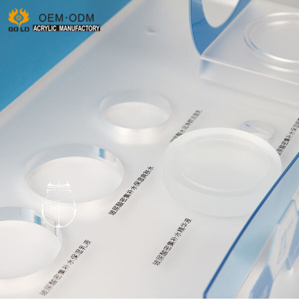 L shape Customized Luxury Pretty Counter Top Acrylic Cosmetic Display Stand - Image 5