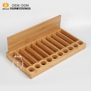 Factory Wholesale Custom Wood Essential Oil Organizer Display Rack