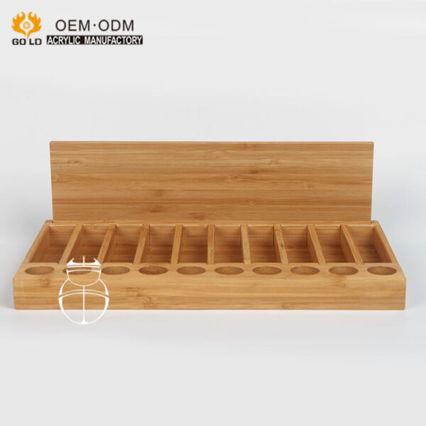 Factory Wholesale Custom Wood Essential Oil Organizer Display Rack - Image 2