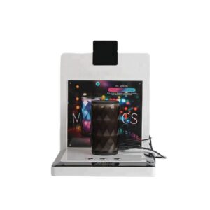 Made In China Custom High Quality Speaker Display Stand Counter Speaker Display With Display Screen