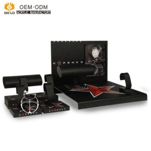 Store Black Acrylic Jewelry Display Cabinet Custom Watch Display Stand