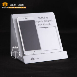 Luxury Pretty Tabletop Acrylic Cell Phone Retail Display Stands For Phone Shoe