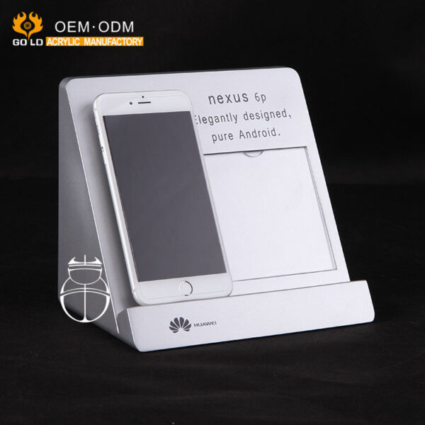 Luxury Pretty Tabletop Acrylic Cell Phone Retail Display Stands For Phone Shoe