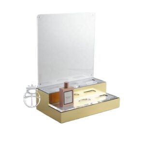 Fashion Led Light Tabletop Perfume Display Acrylic Perfume Display Stands With Your Logo