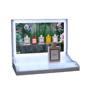Acrylic Display With Led Light Luxury Shop Perfume Bottle Display Acrylic Cosmetic Display Stand