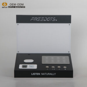 Acrylic headphone display stand with adjustable volume Factory customized electronic product headphone display stand display stand