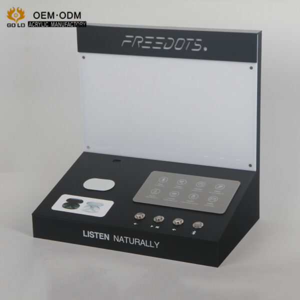 Acrylic headphone display stand with adjustable volume Factory customized electronic product headphone display stand display stand - Image 2